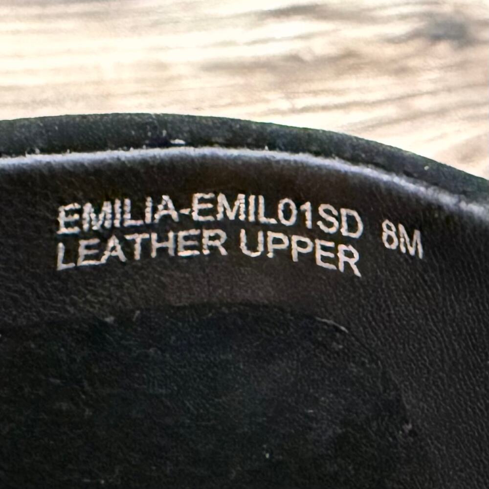 NIB Blondo 8M Waterproof Emilia Black Nubuck Slide Flat Sandals Jute Trim - Picture 11 of 12